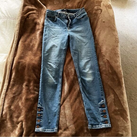 Boden High Rise The Chester Slim Fit Ankle Jeans Pockets Zip Size 6L - Picture 2 of 16